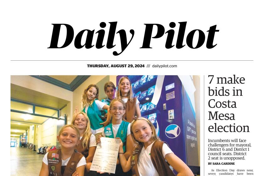 Front page of the Daily Pilot e-newspaper for Thursday, Aug. 29, 2024.