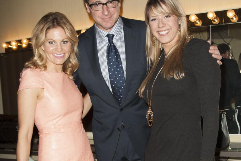 "Full House" stars Candace Cameron-Bure, Bob Saget and Jodie Sweetin attend the Scleroderma Research Foundation's Cool Comedy - Hot Cuisine charity event.