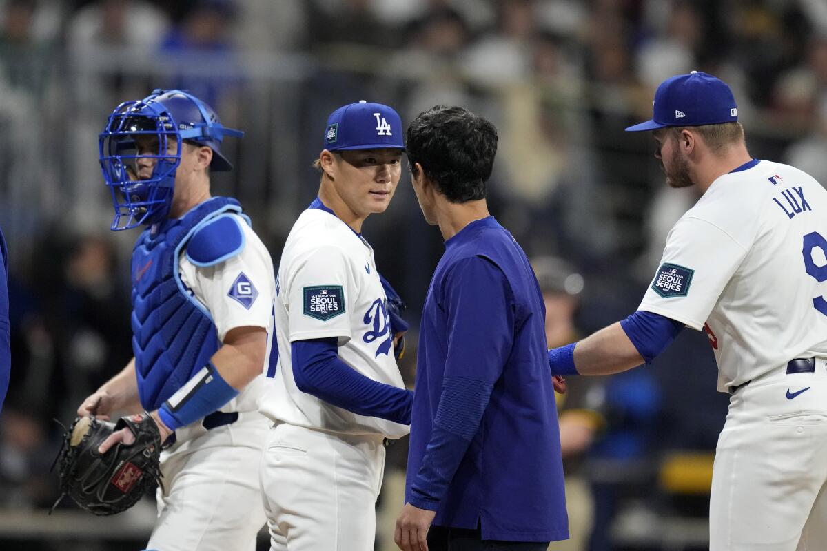Yamamoto chased after 1st inning of debut as Padres beat Dodgers 15-11 for 2 -game South Korea split - The San Diego Union-Tribune
