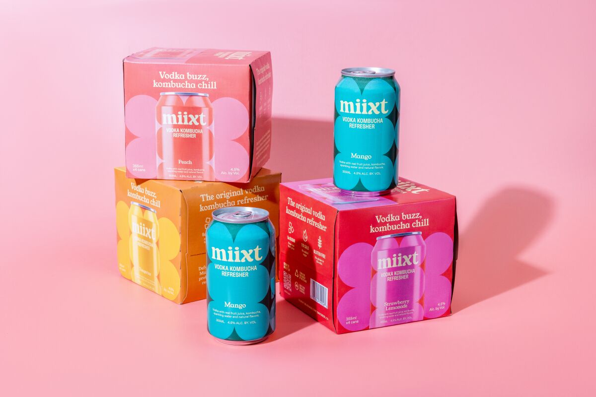 The new Miixt kombucha cocktails.