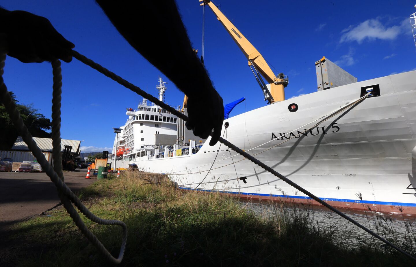 Half cruise ship, half cargo:The Aranui 5 visits the Marquesas