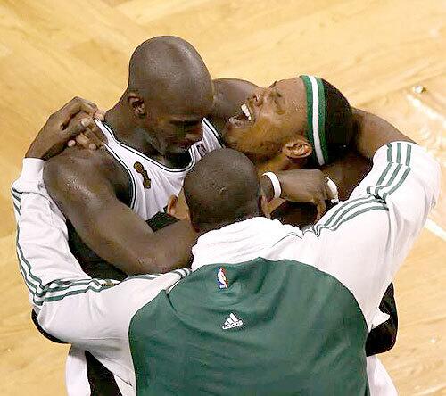 Kevin Garnett, Paul Pierce, Kendrick Perkins