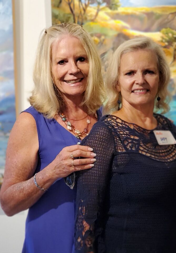 Leah Higgins (left) and Dot Renshaw are co-organizers of the 2022 San Diego Coastal Art Studios Tour.