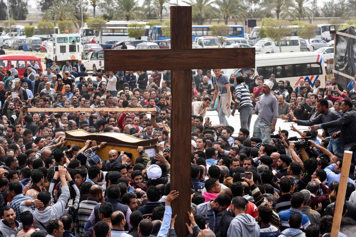 Egypt church bombing funerals