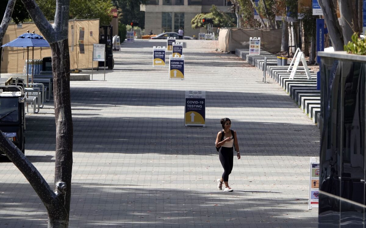 UC San Diego plans to place about 7,500 undergraduates in dorms over a 10-day period later this month.