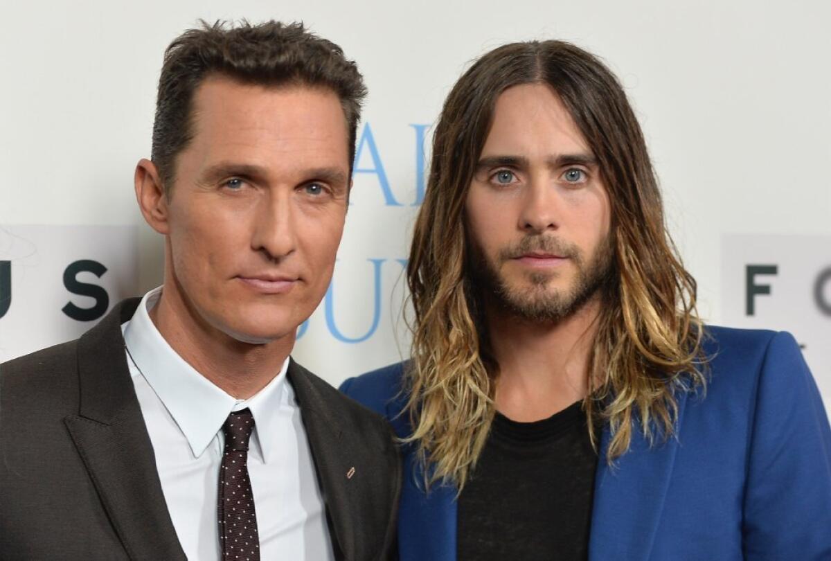 Matthew McConaughey and Jared Leto were SAG Awards nominees, individually and as part of the ensemble of their movie, "Dallas Buyers Club."