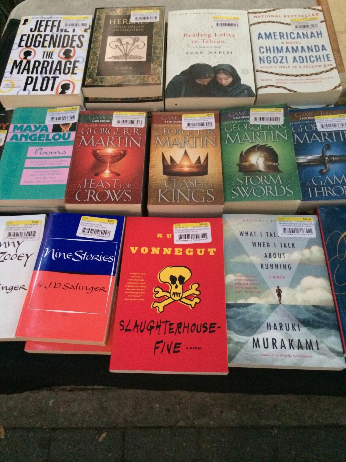 Books for sale at the Strand's book stall on Fifth Avenue in Manhattan.