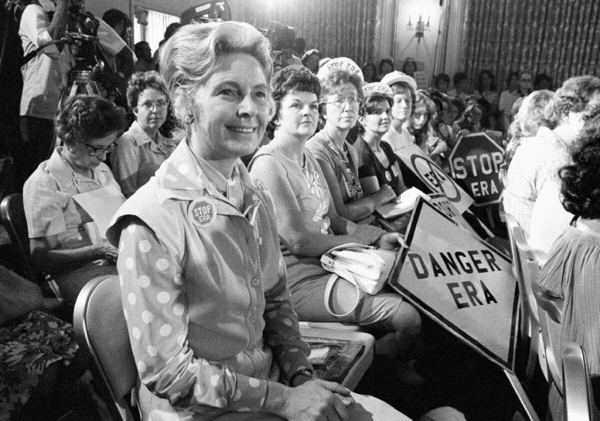 Phyllis Schlafly, national chairwoman of Stop ERA, in 1976.