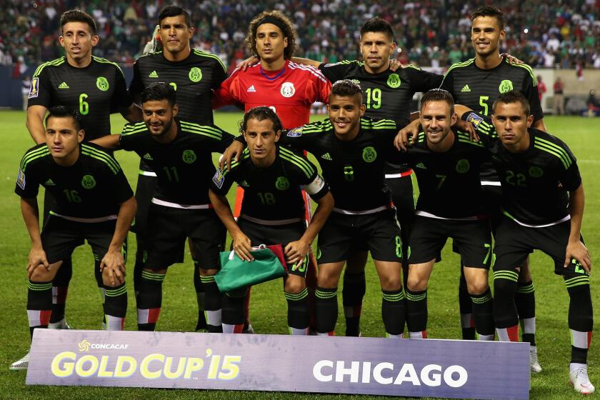 La selección mexicana que participa en la Copa Oro 2015.