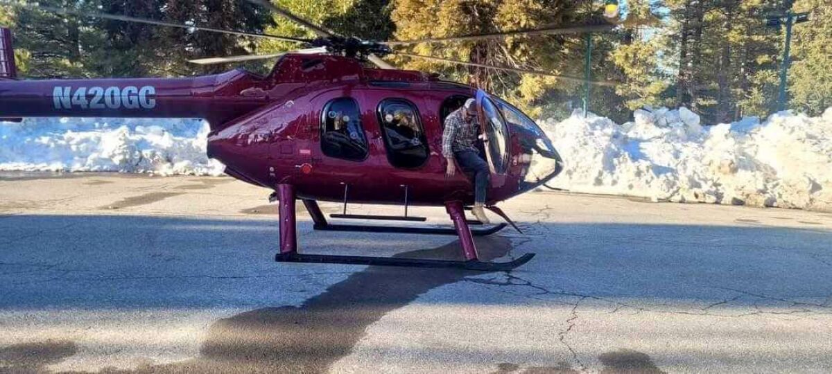 A CalDART helicopter. 
