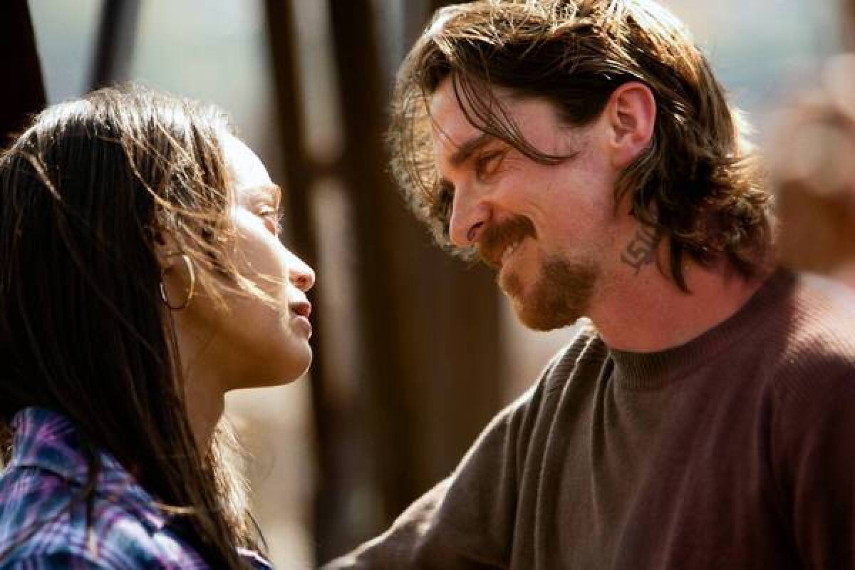 Zoe Saldana and Christian Bale star in "Out of the Furnace."