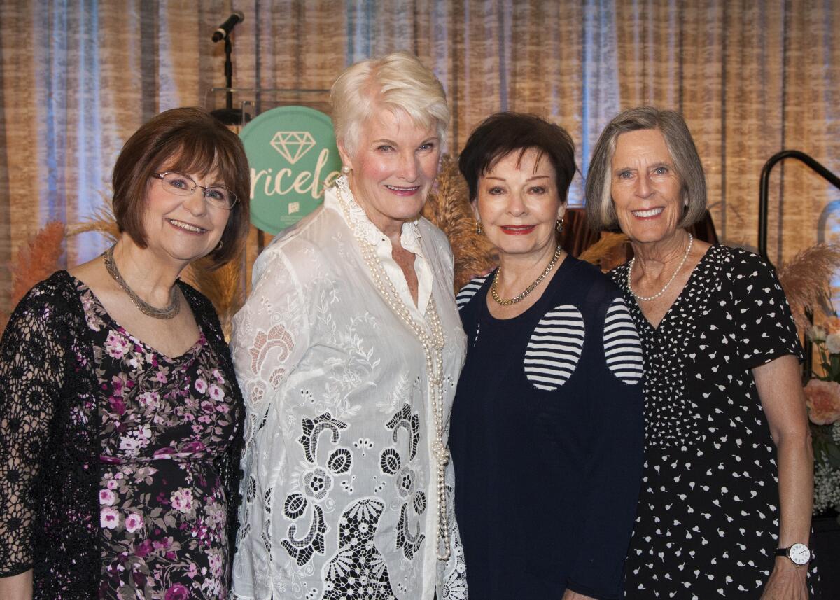 Dr. Sandra Morgan with Mary Beth Molnar, Darrellyn Melilli and Gwyn Hoyt at the Priceless Luncheon.