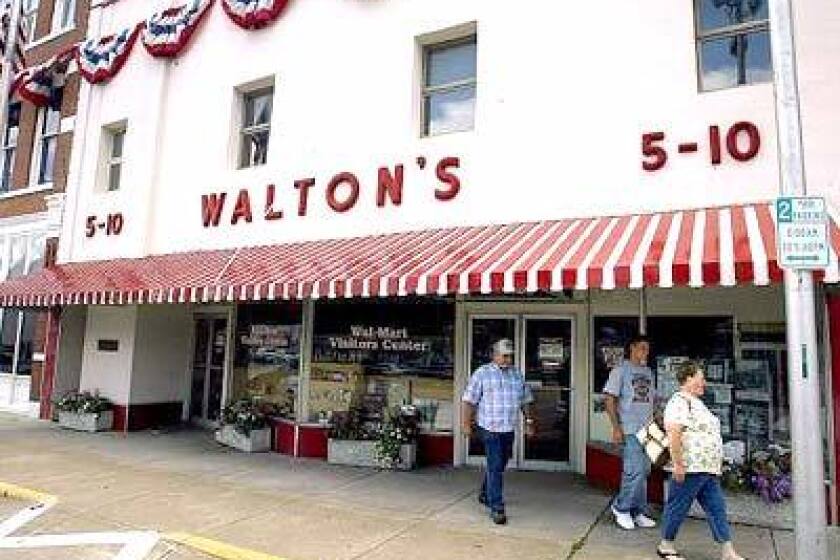 Exterior of Walton's Five-and-Dime, a Wal-Mart museum and tourist attraction. It is the site of Sam Walton's first store in Bentonville, Ark.