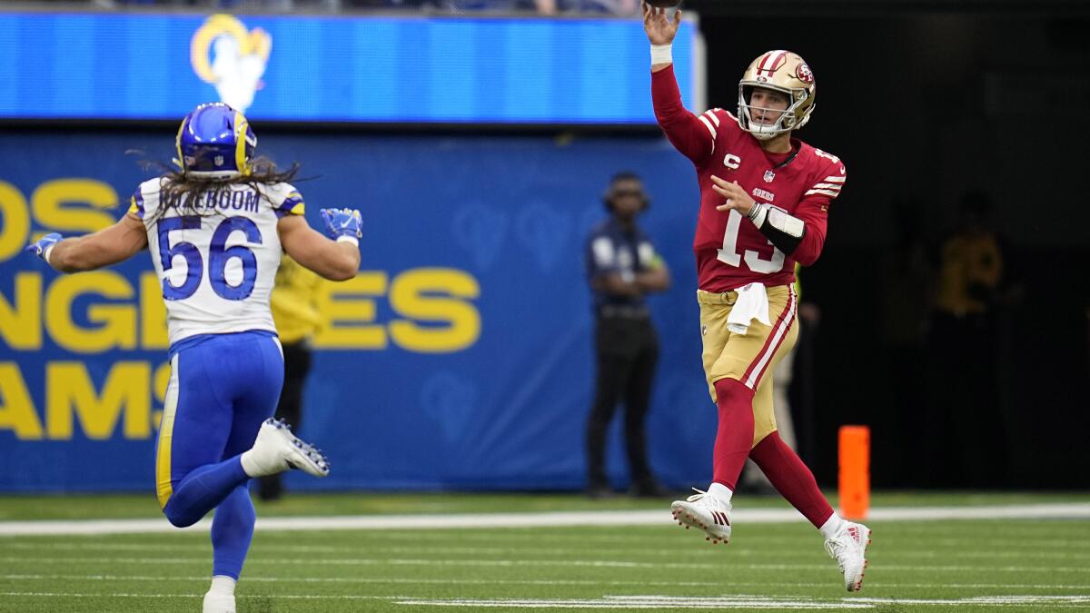 Brock Purdy heads into 2nd Thursday night game for 49ers in better health -  The San Diego Union-Tribune