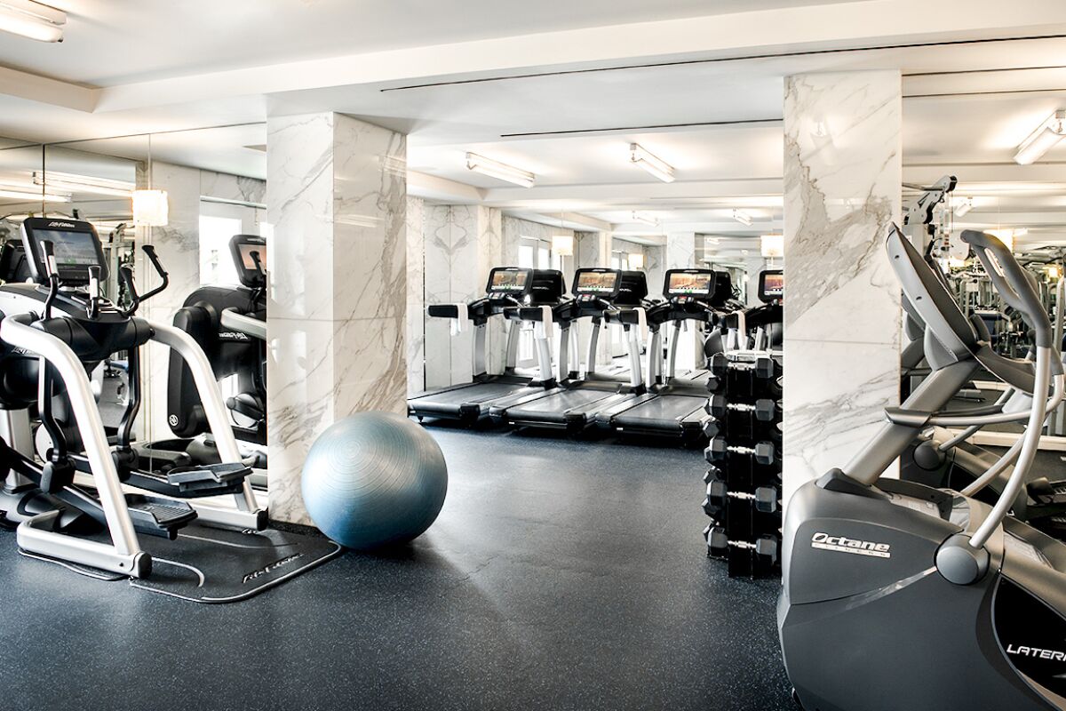 The fitness center at the The Peninsula Beverly Hills.