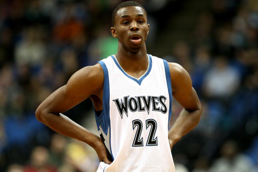 Rookie forward Andrew Wiggins is one of the few healthy starters for the Minnesota Timberwolves.