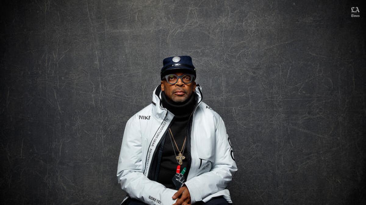 Spike Lee, director of the film "Michael Jackson's Journey from Motown to Off the Wall," in the L.A. Times photo & video studio Jan. 23 at the Sundance Film Festival.