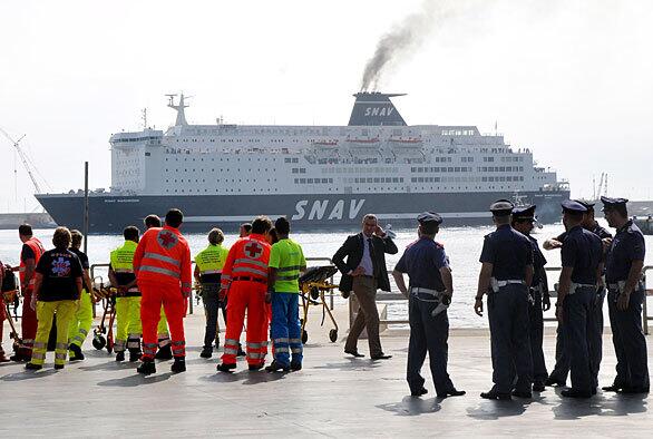 Ferry fire off Sicily