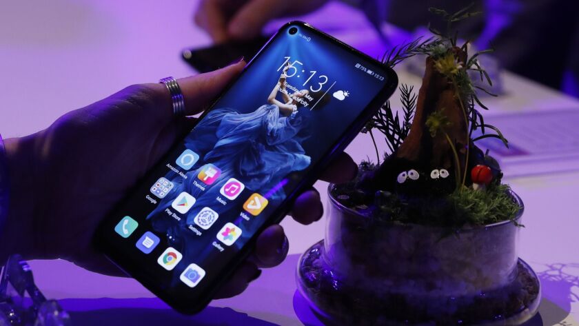 One of Huawei's Honor 20 series phones at their global launch in London this spring.