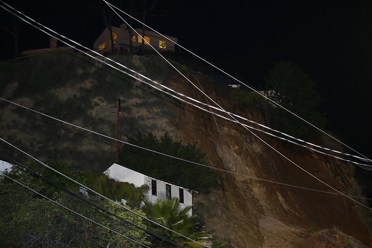Landslide in Hollywood Hills