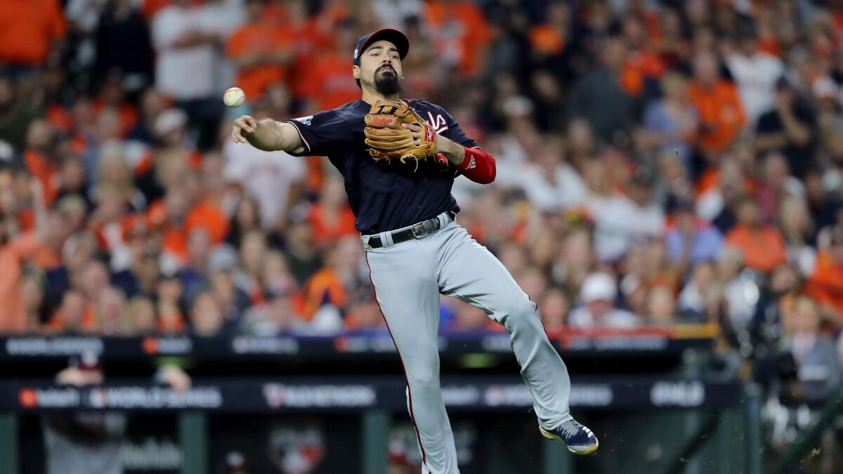 Now-former Washington Nationals' third baseman Anthony Rendon introduced by  Los Angeles Angels - Federal Baseball