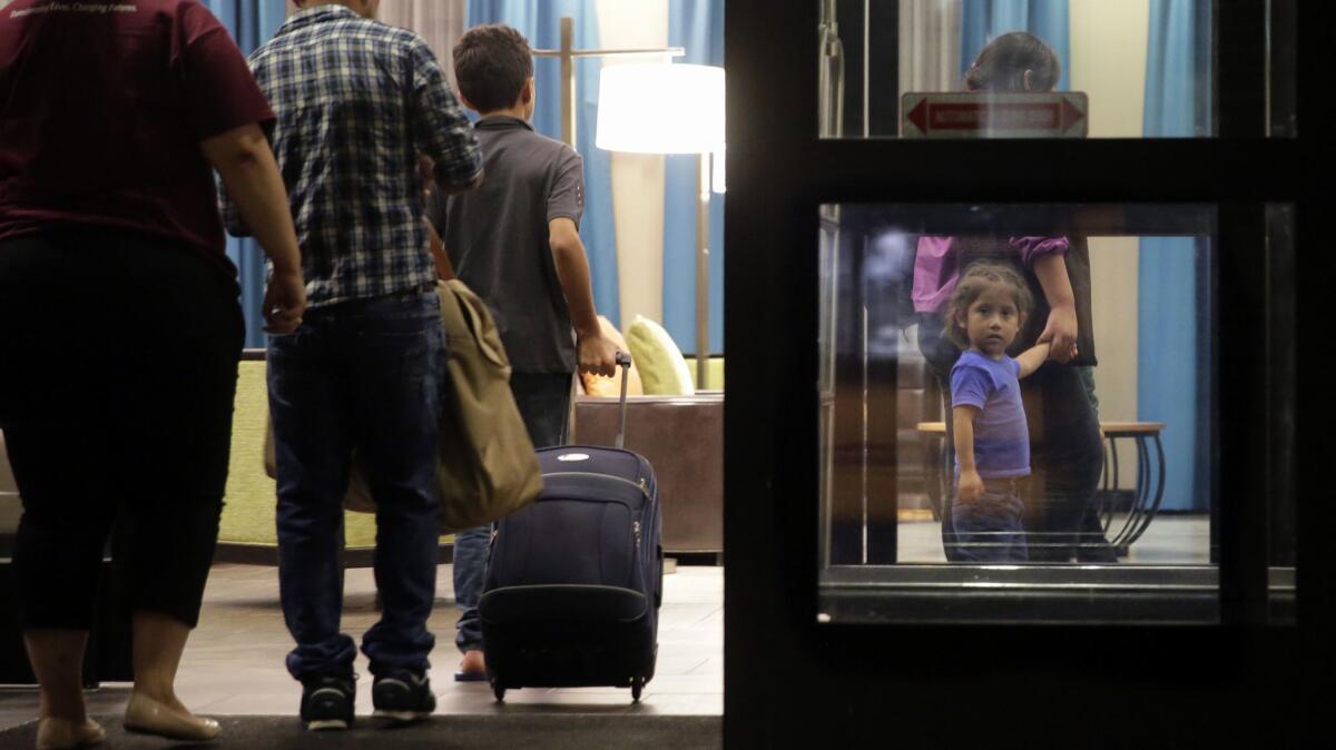 Immigrants seeking asylum in San Antonio in June of 2018.