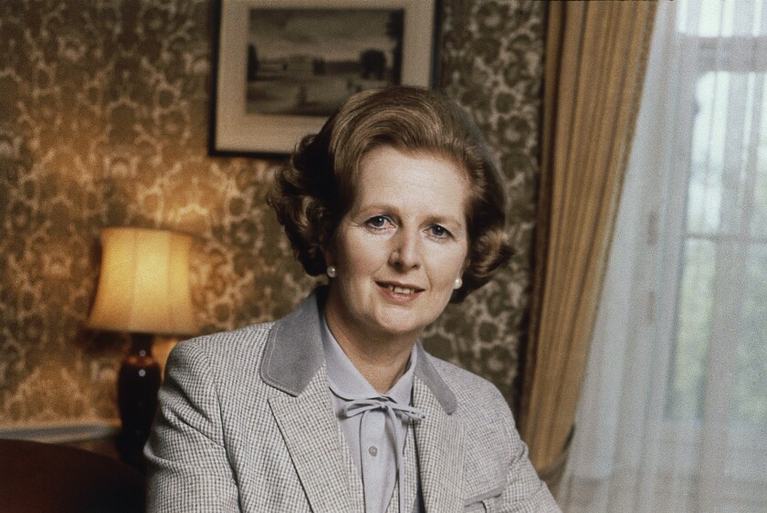 Former British Prime Minister Margaret Thatcher