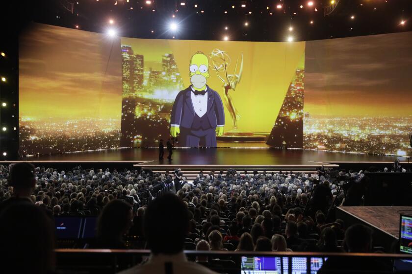LOS ANGELES, CA., ÊÊSeptember 22, 2019:Ê Homer Simpson during the show at the 71st Primetime Emmy Awards at the Microsoft TheaterÊin Los Angeles, CA. (Robert Gauthier / Los Angeles Times)