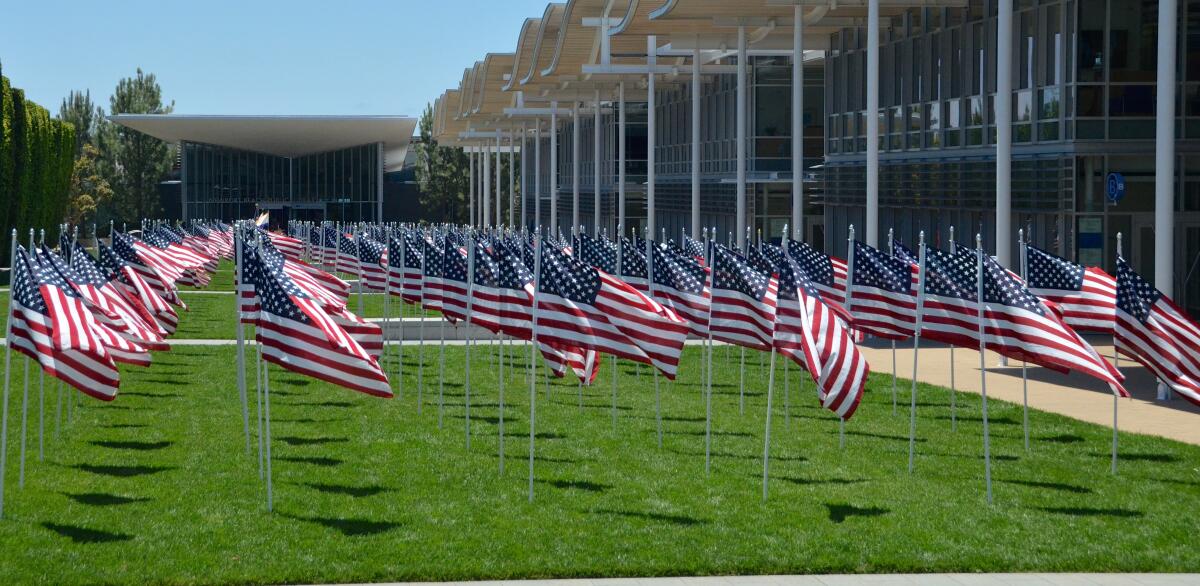 As part of a Flag Day celebration, 249 flags were installed.