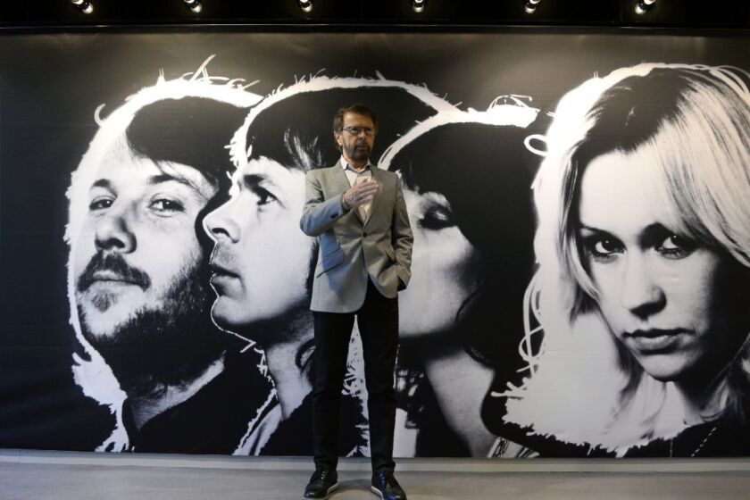 Benny Andersson, member of Swedish disco group ABBA, poses at the world's first permanent ABBA museum.