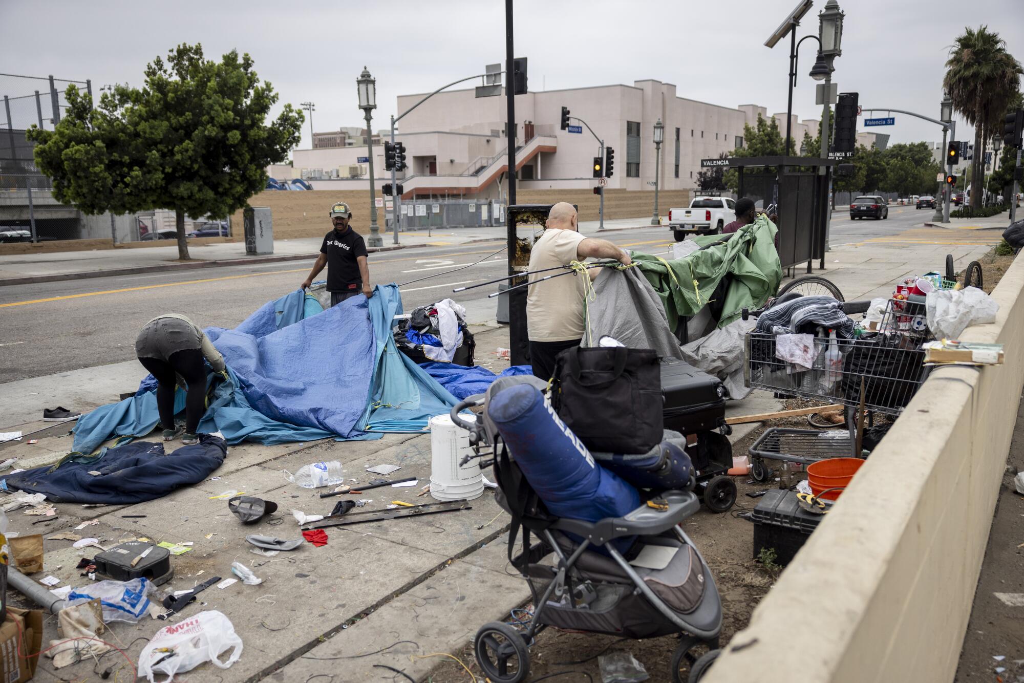 People who experience the homeless and your tents and things in the lower Los Angeles.