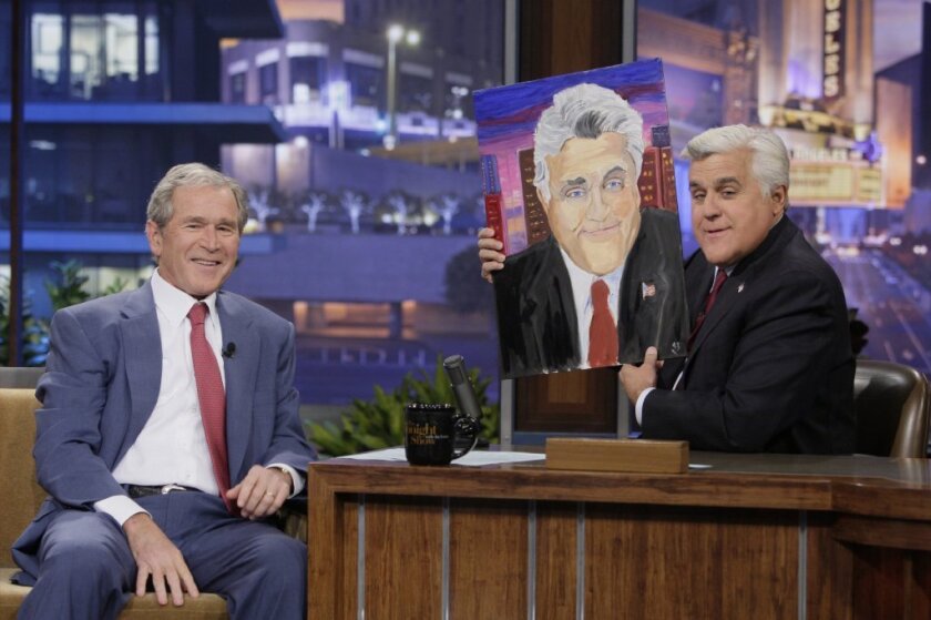 Former President George W. Bush during an interview with host Jay Leno on NBC's "The Tonight Show" in November.