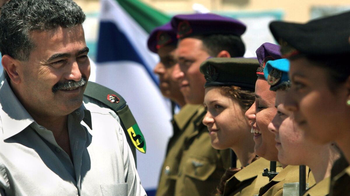A 2006 file photo of Amir Peretz, then Israel's defense minister.