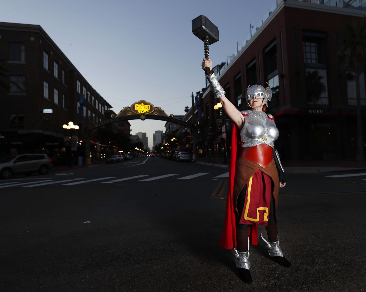 Colleen Rodriguez dressed as Marvel's Thor 