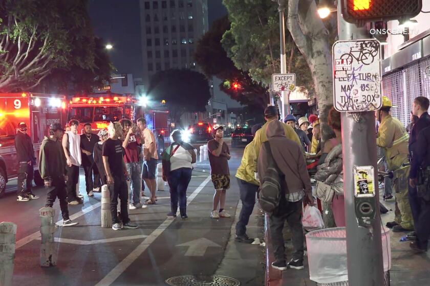 An investigation is underway after multiple people were shot during an argument in downtown Los Angeles
