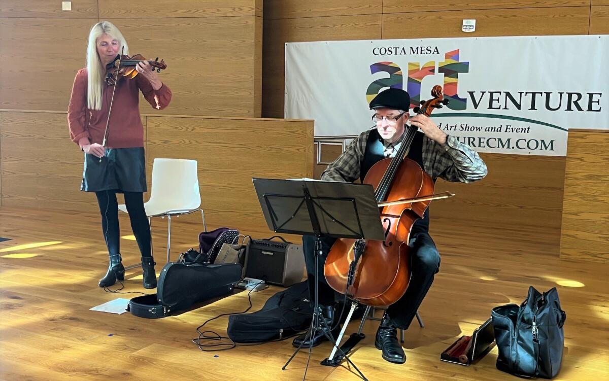 Musicians perform during Costa Mesa's 2023 ARTventure event.