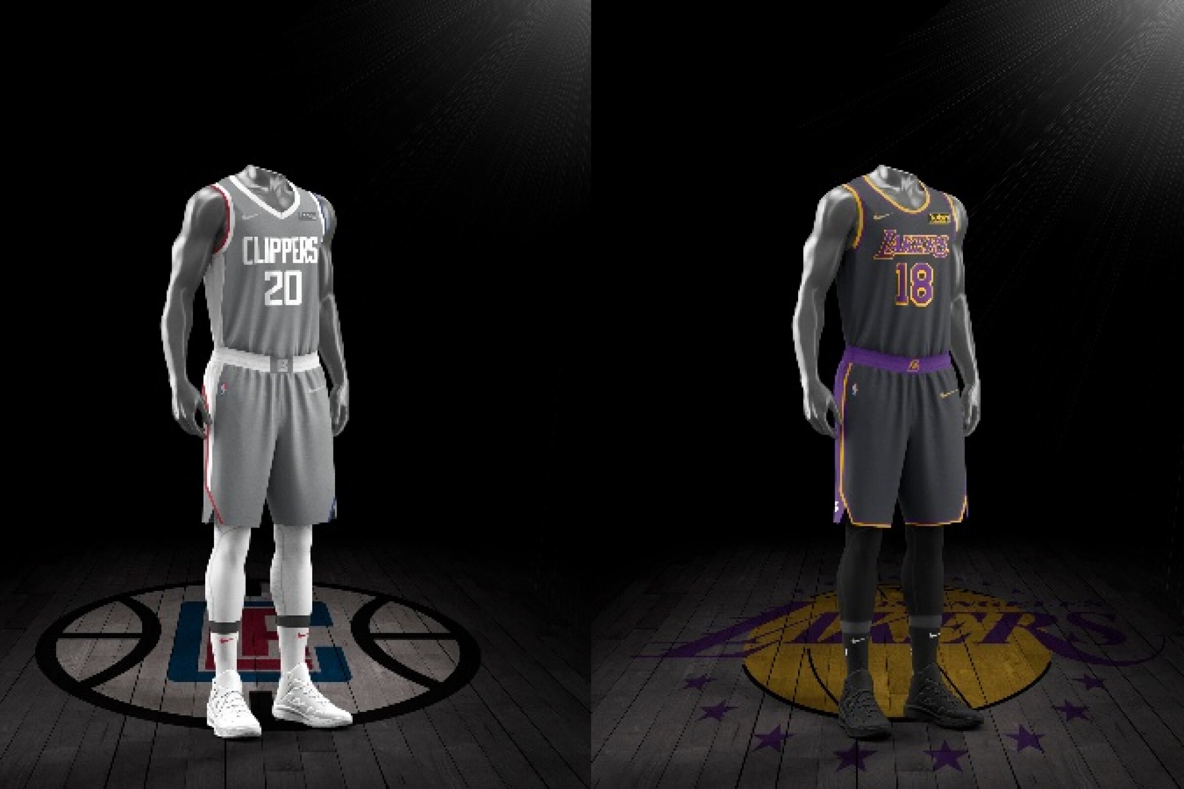The Clippers and Lakers "Earned Edition" uniforms