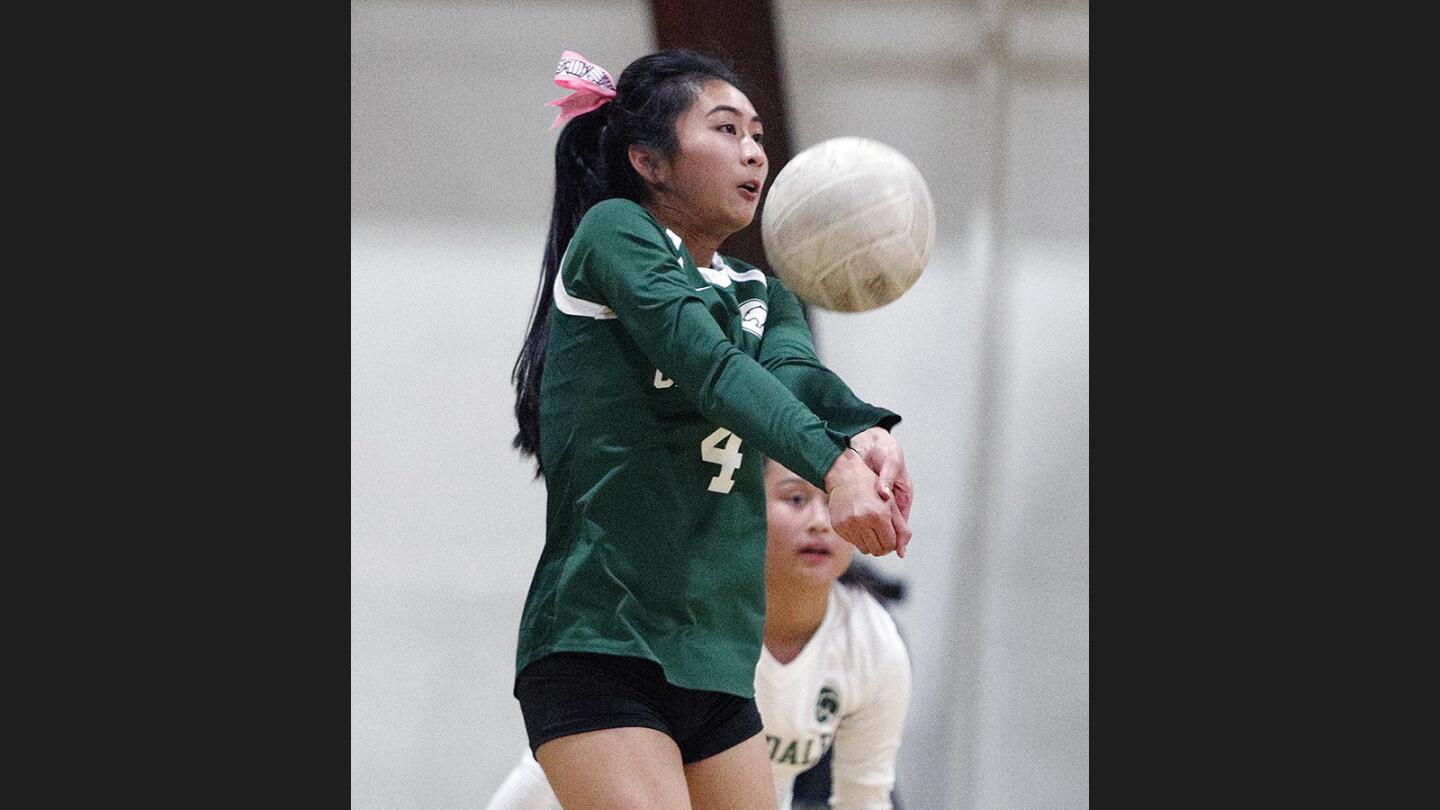 Photo Gallery: Glendale Adventist Academy vs. Pacifica Christian girls' volleyball