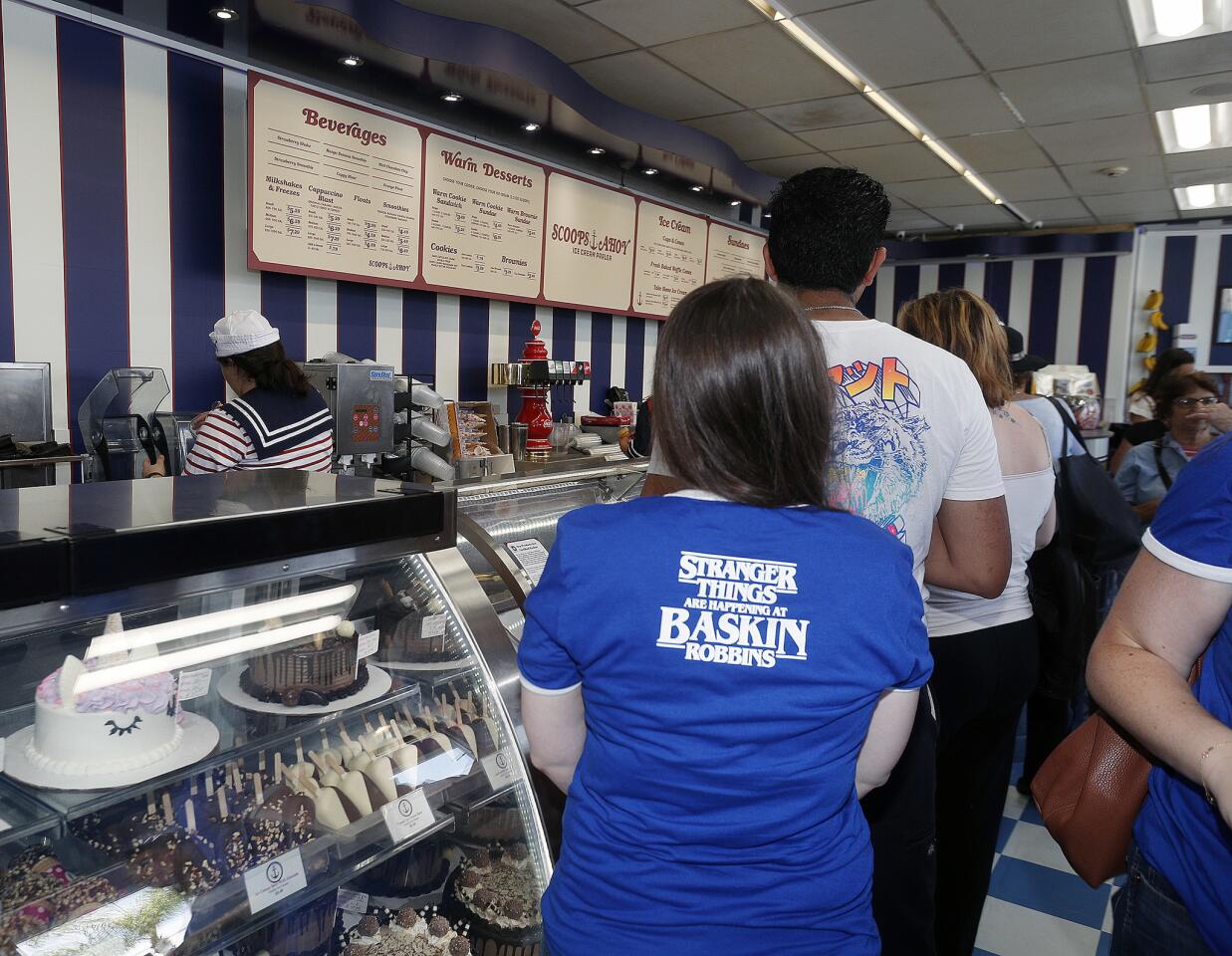 Photo Gallery: Burbank Baskin Robbins transforms into the Stranger Thing's Scoops Ahoy Ice Cream Parlor