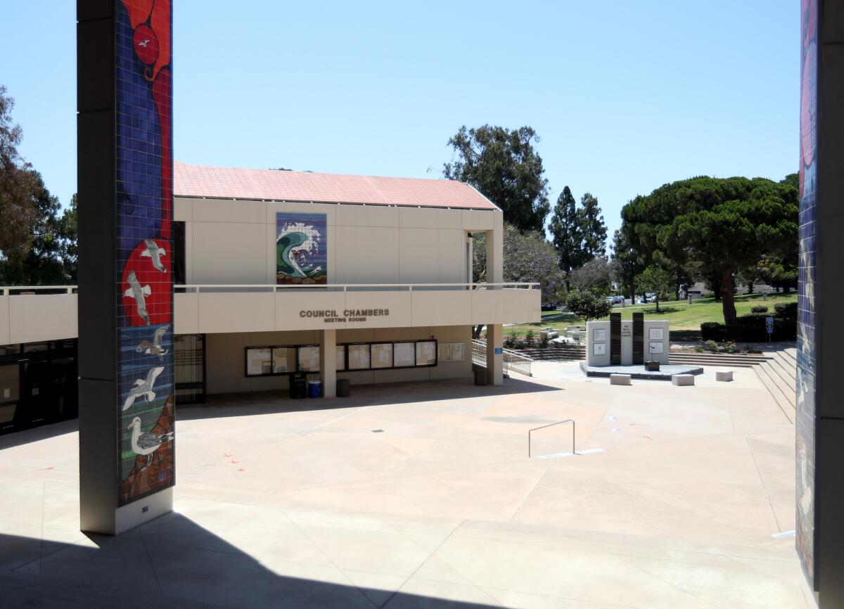 Huntington Beach Civic Center, City Council chambers wing.