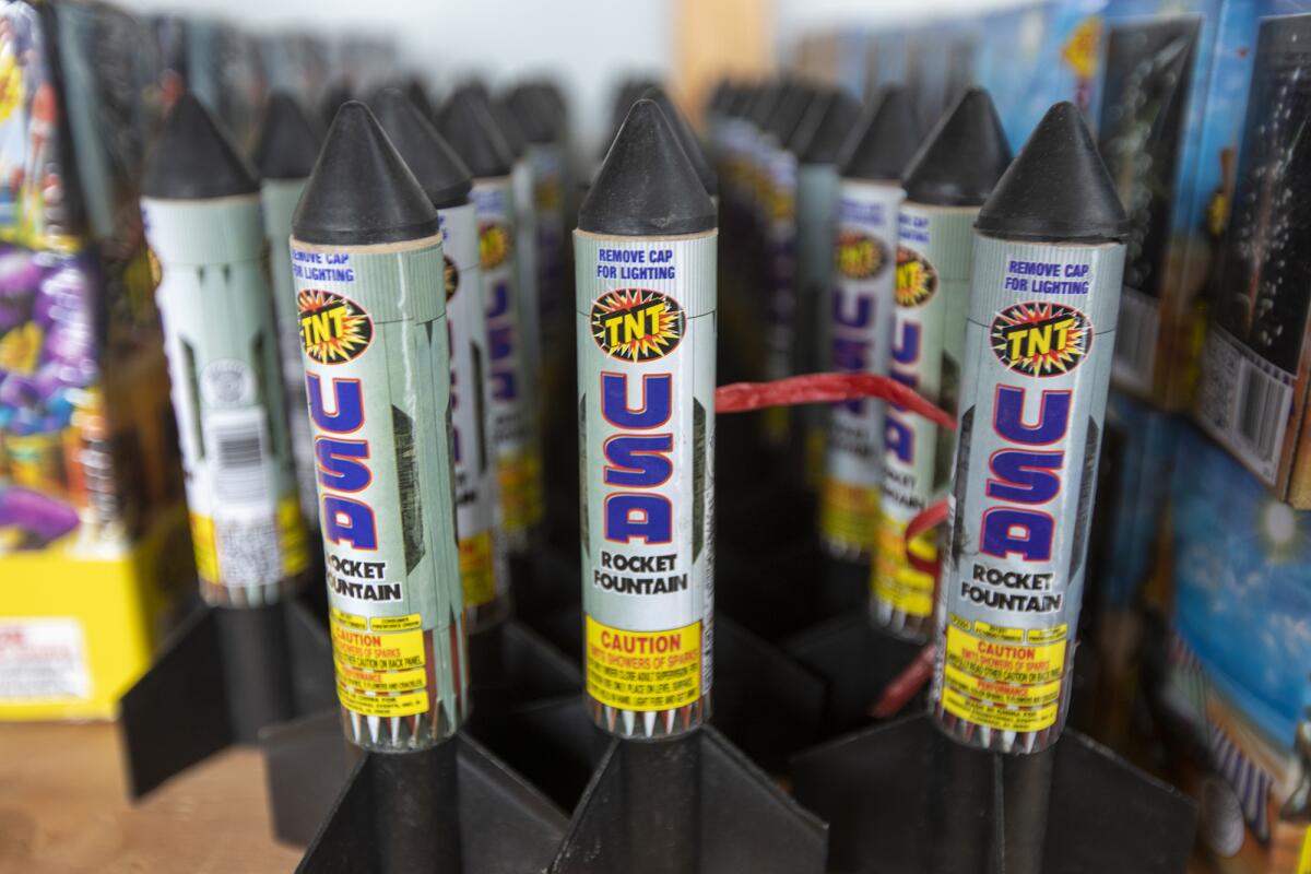 Safe and sane fireworks are on sale throughout Costa Mesa starting Wednesday and running through 9 p.m. on July 4.