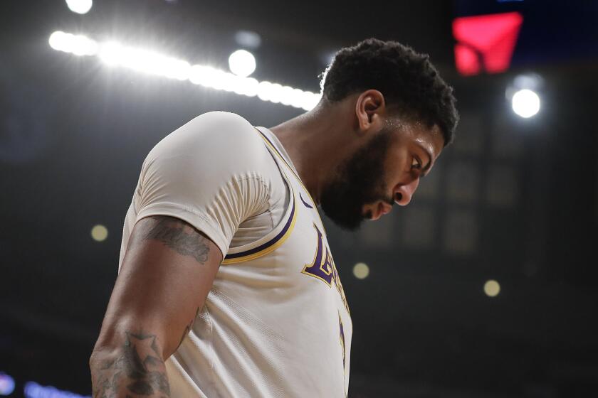 Lakers forward Anthony Davis will be in the spotlight on Wednesday when he plays his first game in New Orleans since he was traded to the Lakers.