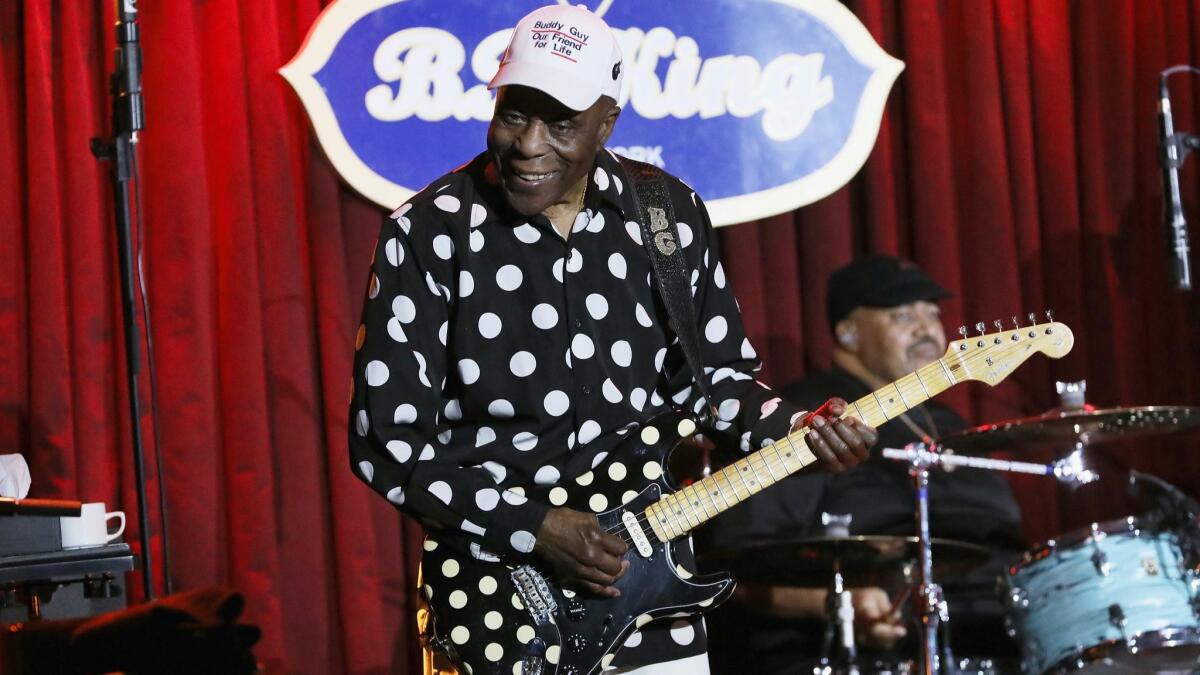 Buddy Guy, performing above in New York in April, will receive a Lifetime Achievement Award as an instrumentalist from the Americana Music Assn. in September.
