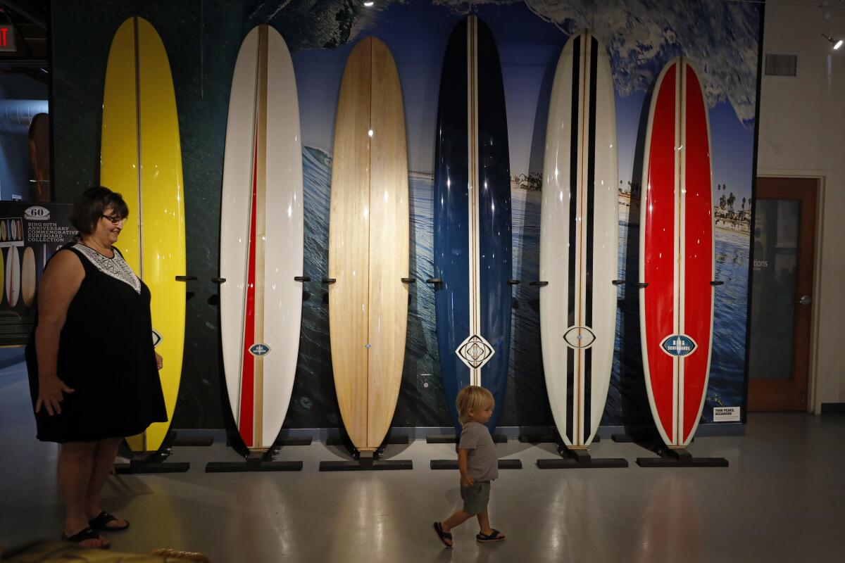 Surfboards at the California Surf Museum in Oceanside.