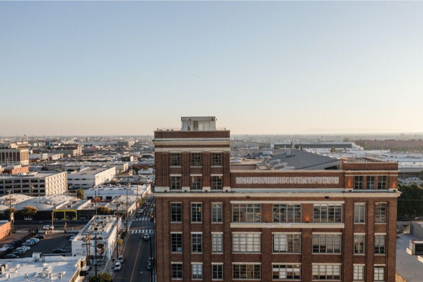 The four-story condo sits above Biscuit Company Lofts, a 1920s building that once served as Nabisco's West Coast headquarters.
