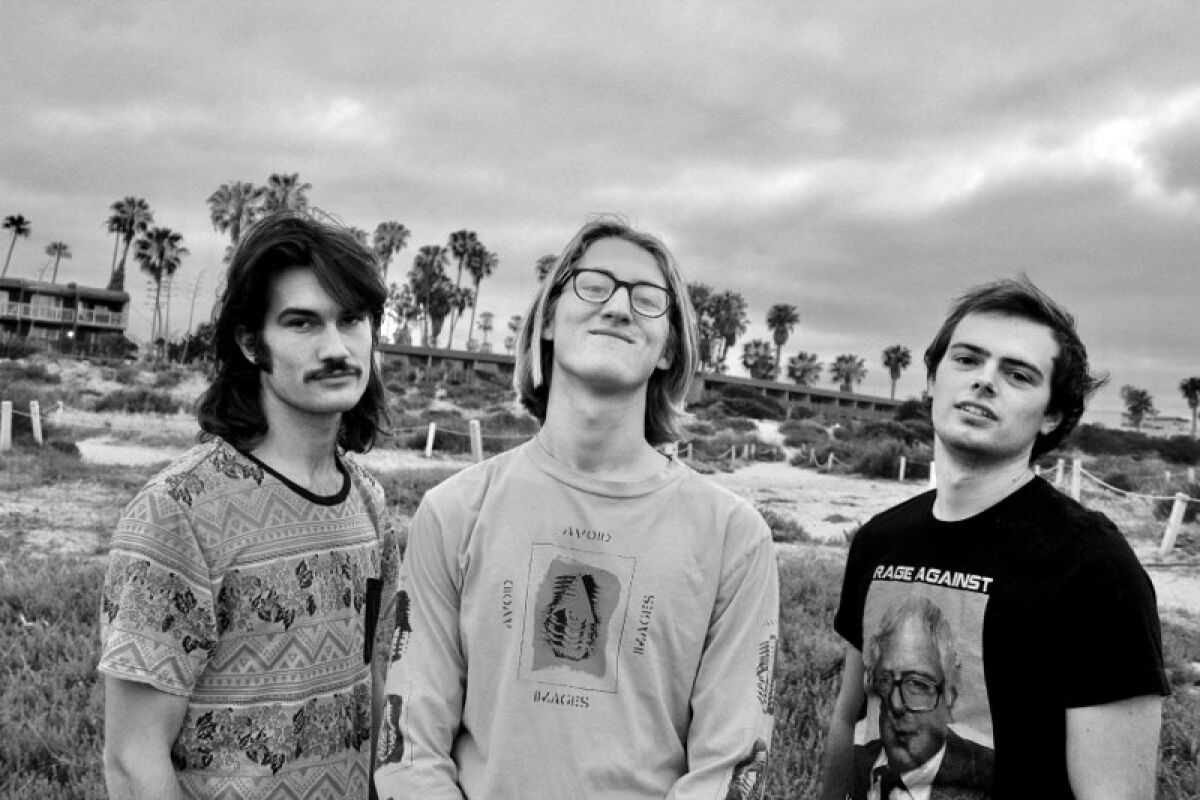 Chorduroy is drummer Leland Schenk, left, singer and guitarist Taylor Sandoval and bassist Trevor McDonough.