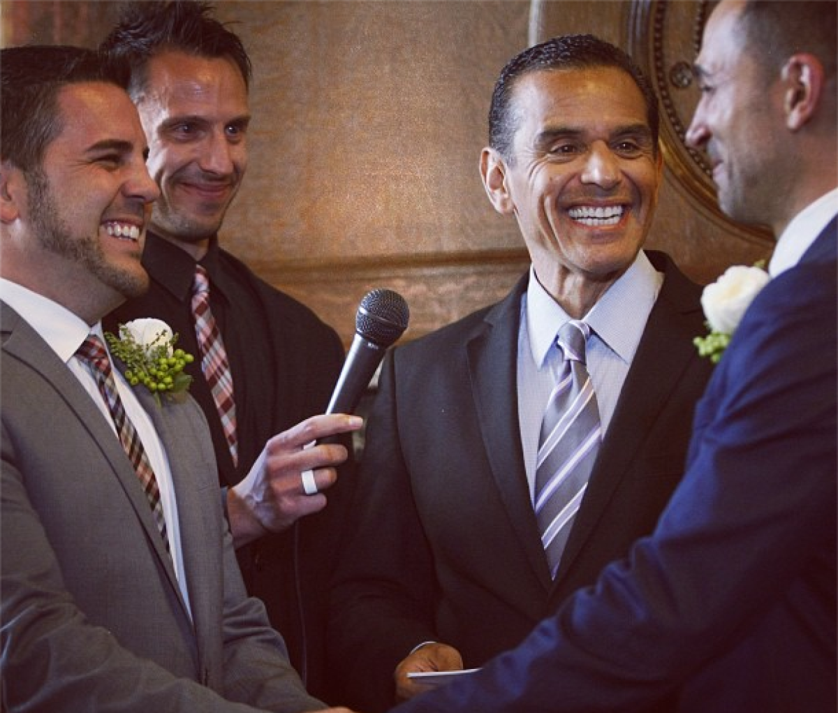 A little more than two hours after a federal court lifted an injunction on gay marriages Friday afternoon, Burbank couple Paul Katami and Jeff Zarrillo, who helped push Proposition 8 to the U.S. Supreme Court were officially married.