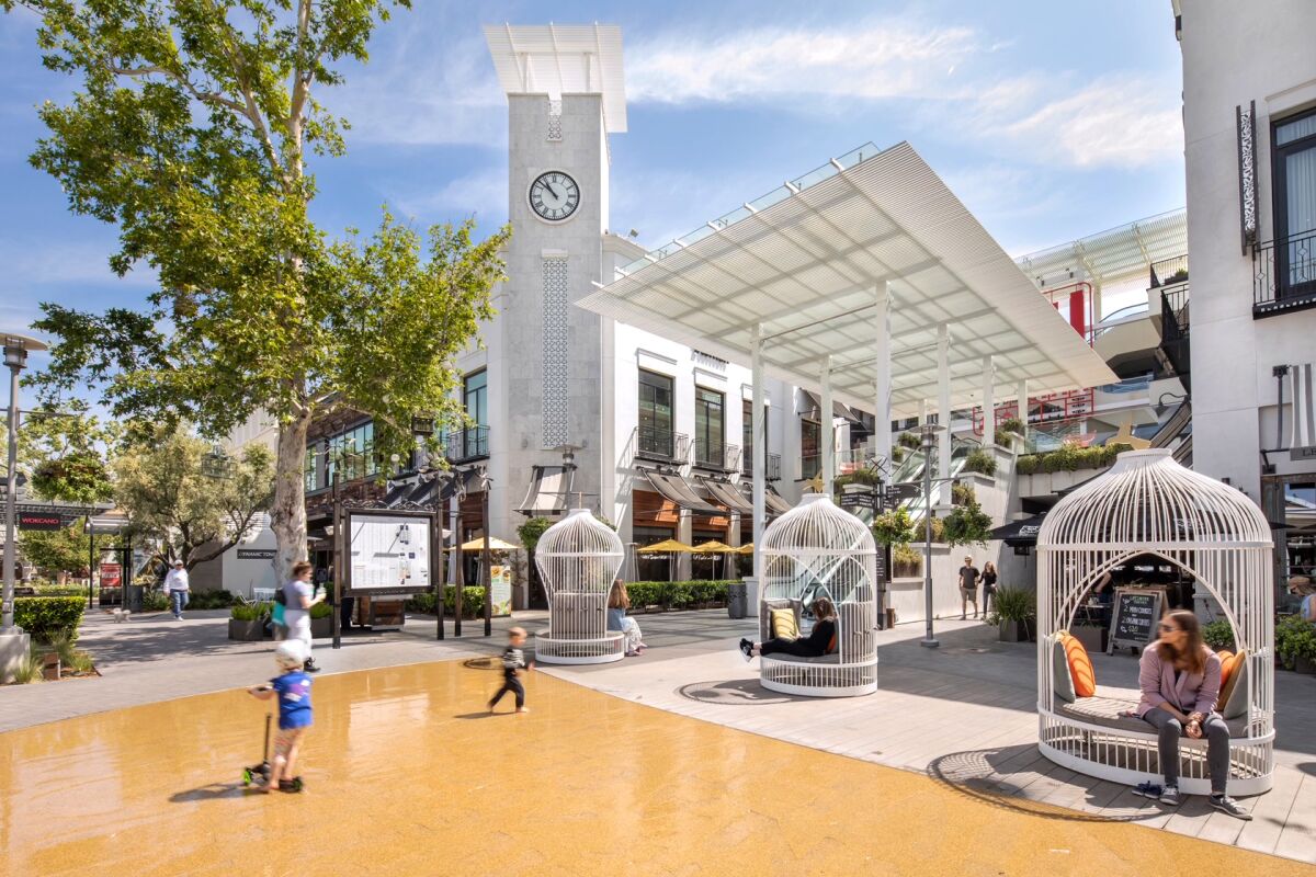 The Village outdoor shopping center in Woodland Hills