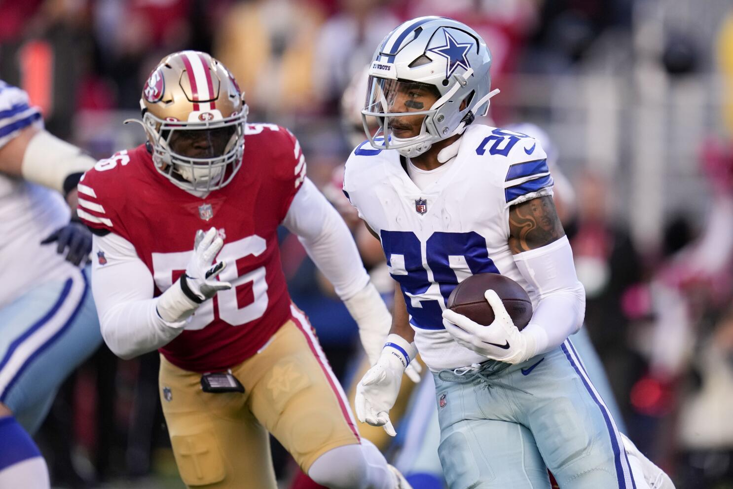 Cowboys RB Tony Pollard injures ankle vs. SF; ruled out