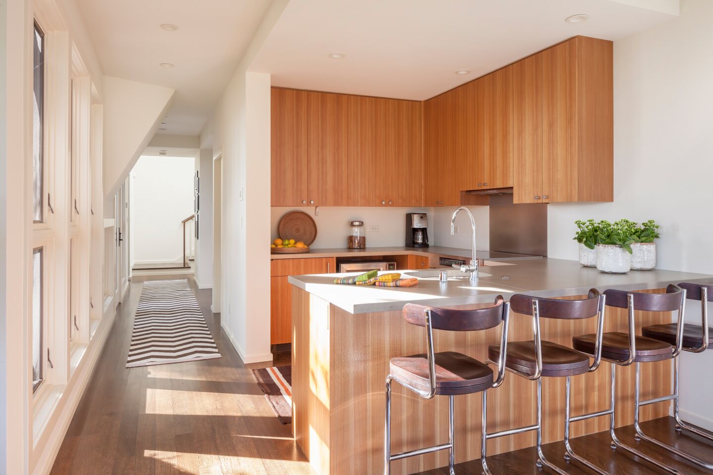 The guesthouse kitchen.